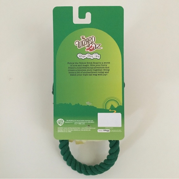 NEW 9" Dog Toy The Wizard of Oz Scarecrow Plush Squeak Crinkle and Chew Rope - Picture 2 of 6